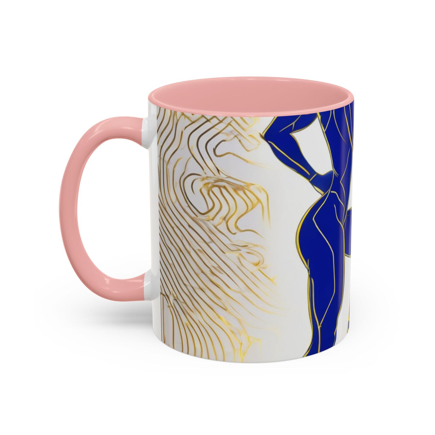 boostlete-iron-intent-scene-lunge-neon-line-art-0392 — Accent Mug 11/15oz