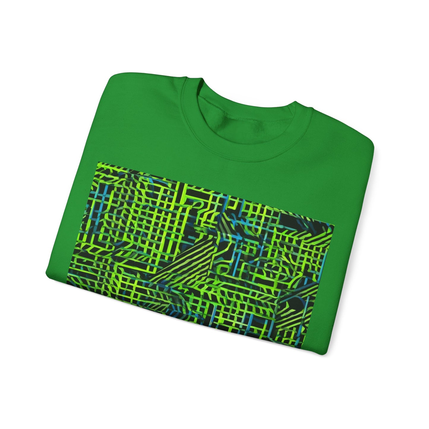 boostlete-quiet-power-pattern-stair-steps-industrial-0751 — Unisex Heavy Blend Crewneck (G18000)