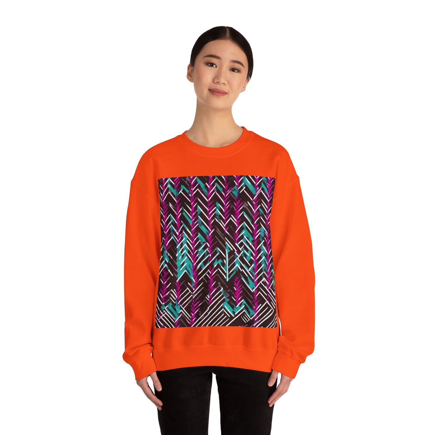 boostlete-recovery-progress-pattern-chevron-retro-0243 — Unisex Heavy Blend Crewneck (G18000)