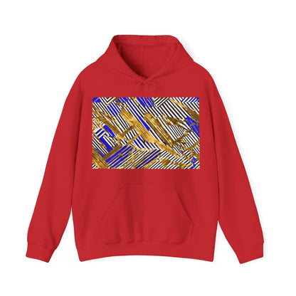 boostlete-boost-mode-pattern-diagonal-monoline-0015 — Unisex Heavy Blend Hooded Sweatshirt (Gildan)
