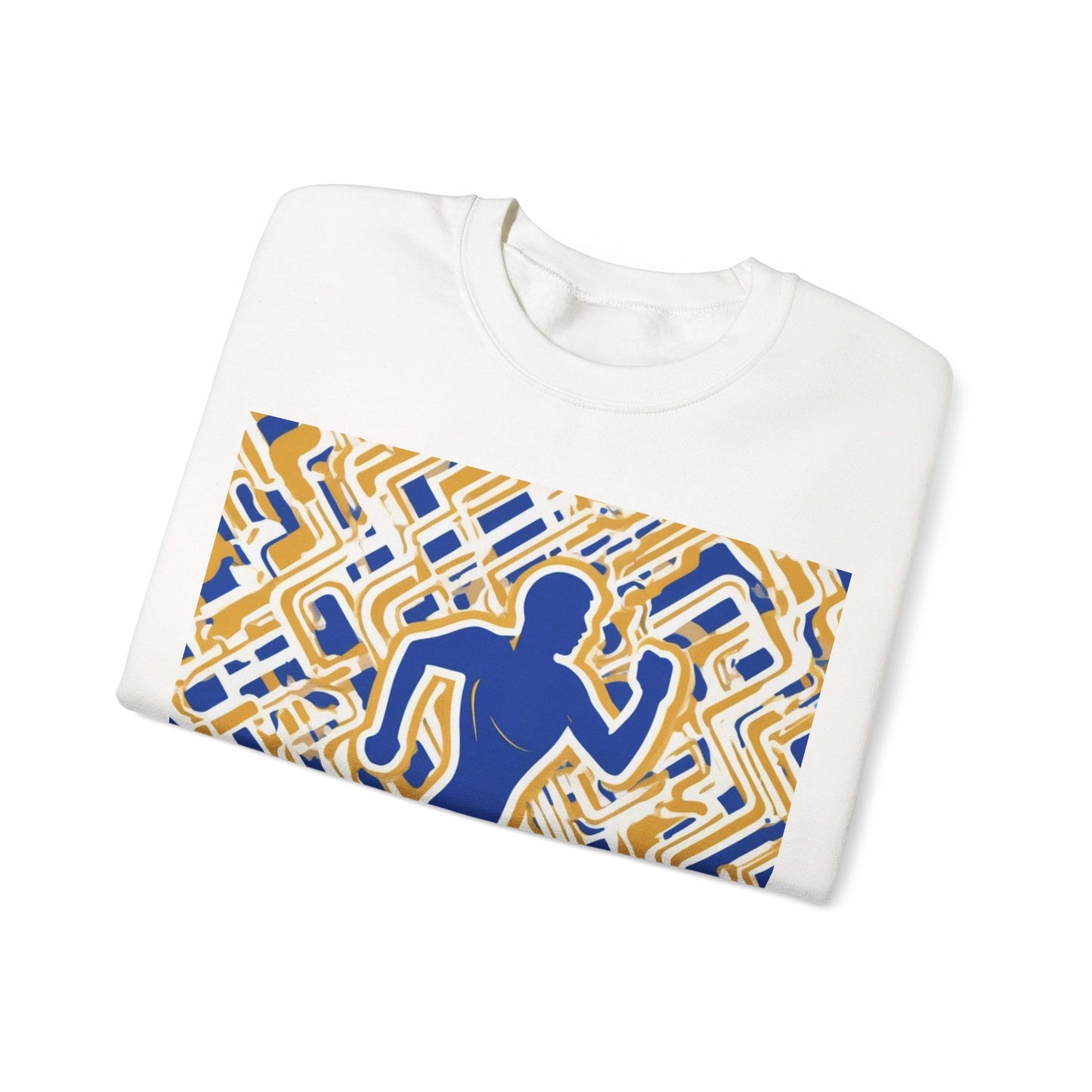 boostlete-pr-season-icon-runner-outline-industrial-0170 — Unisex Heavy Blend Crewneck Sweatshirt (Gildan)