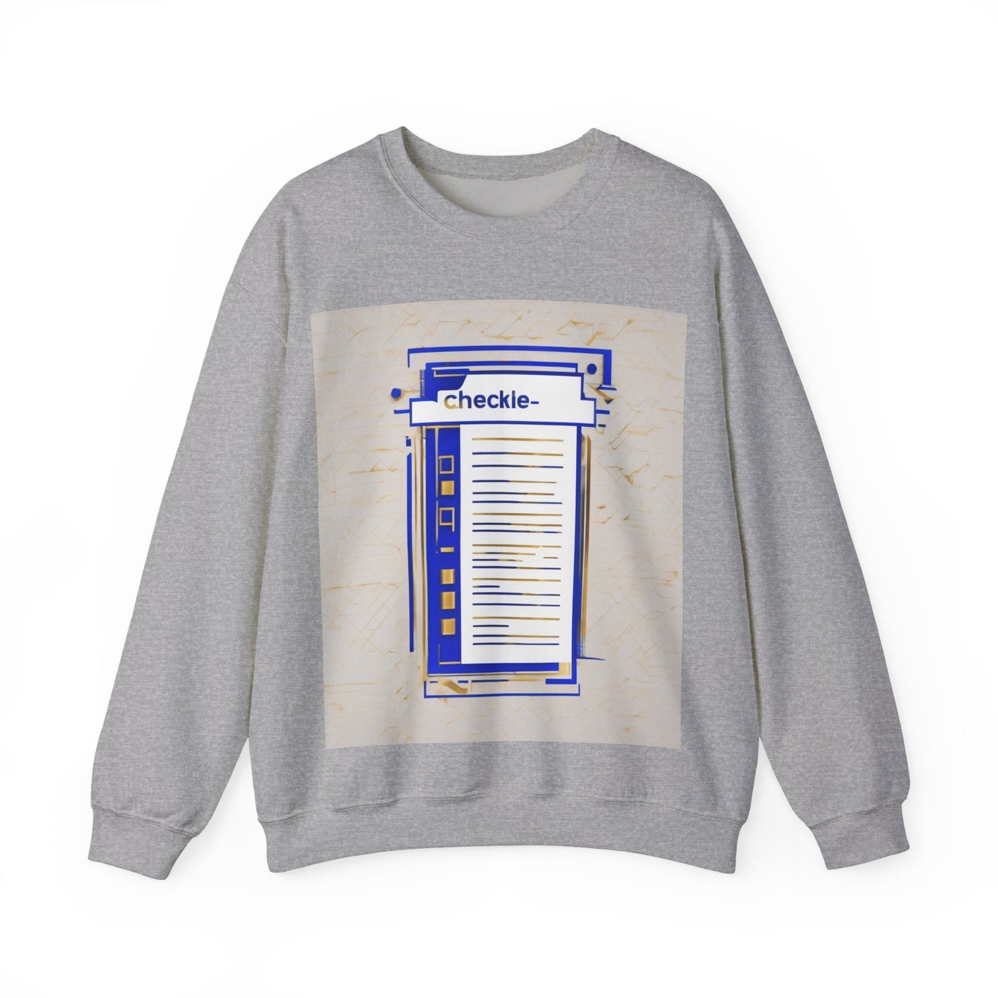 boostlete-am-crew-icon-checklist-glitch-badge-0018 — Unisex Heavy Blend Crewneck Sweatshirt (Gildan)