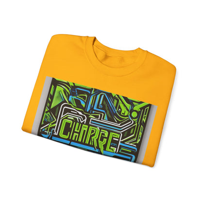 boostlete-pr-season-type-charge-train-recover-outline-over-solid-geometric-0129 — Unisex Heavy Blend Crewneck Sweatshirt (Gildan)