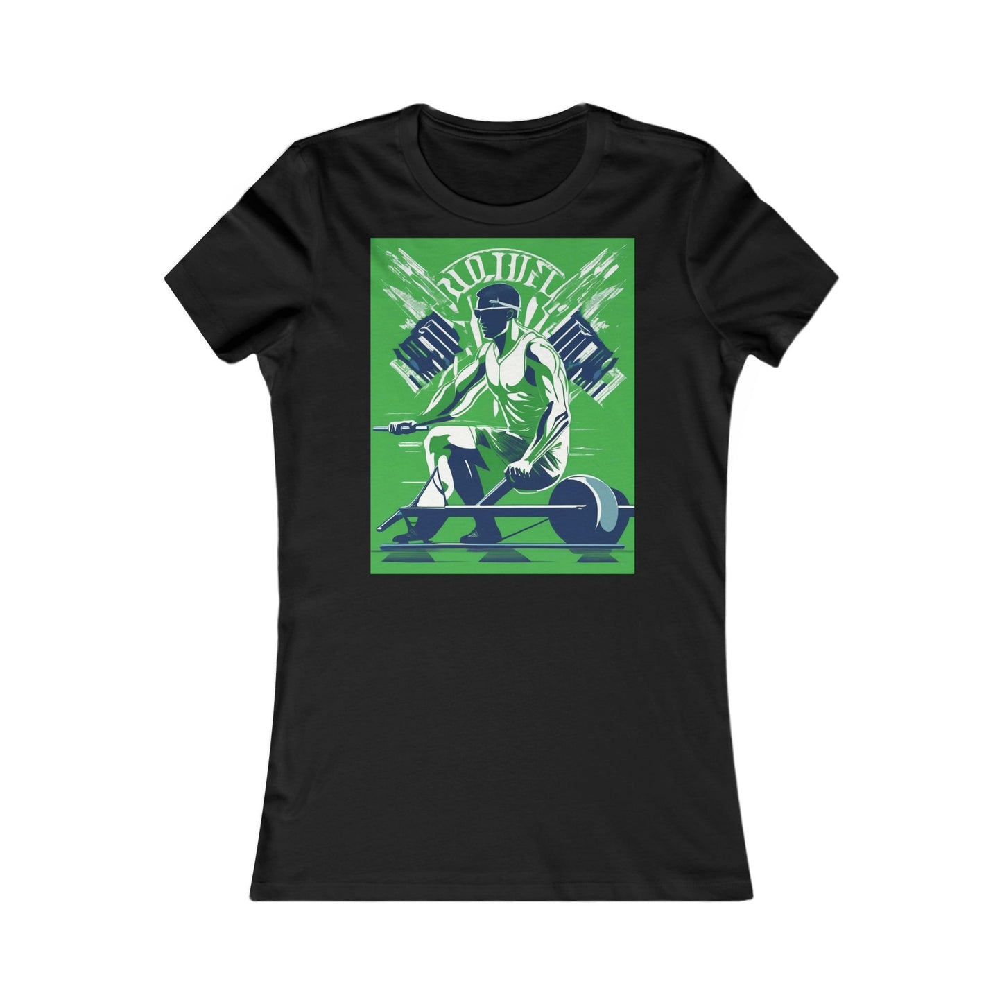 boostlete-am-crew-scene-rower-grainy-bold-0172 — Women's Favorite Tee (B+C 6004)