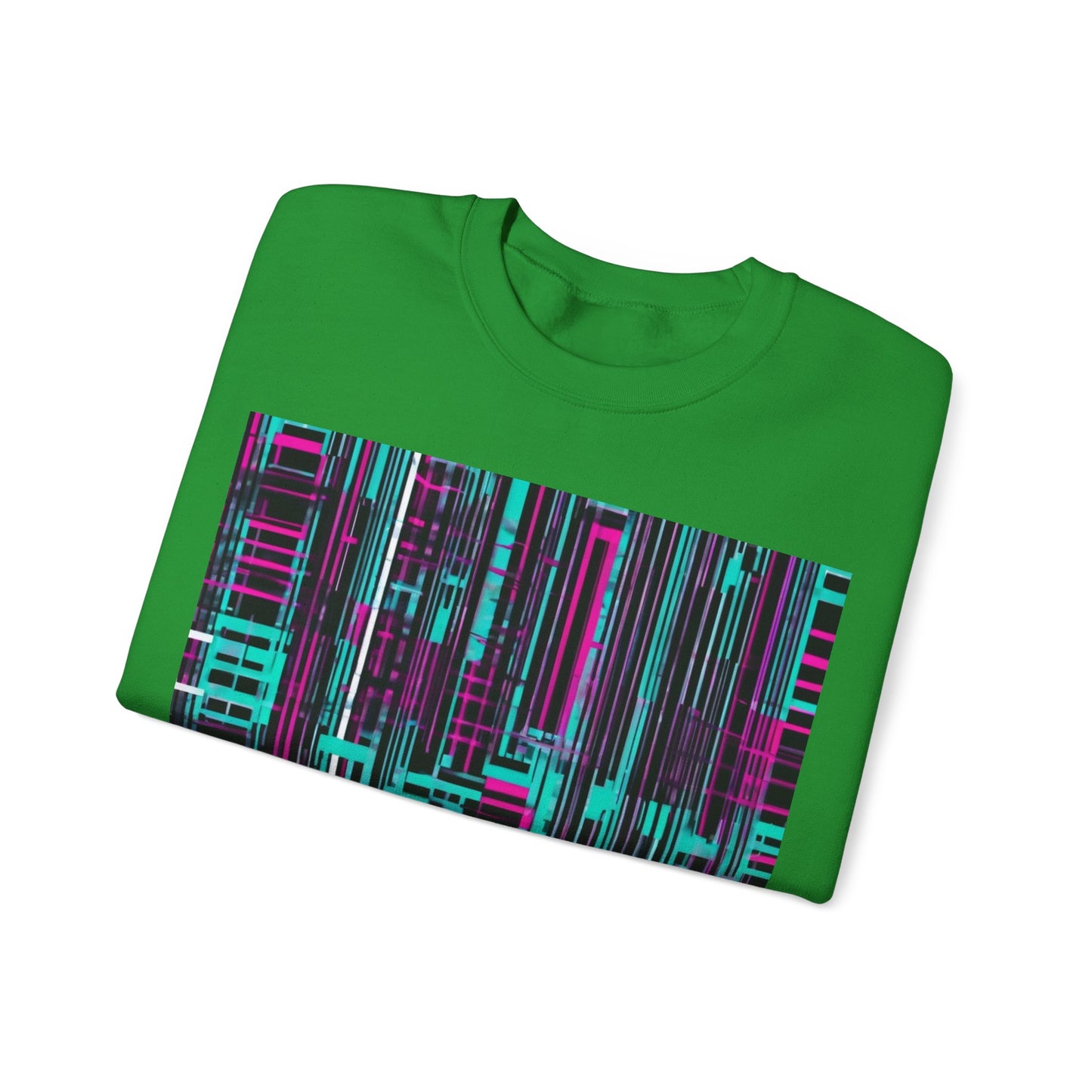 boostlete-field-day-pattern-barcode-retro-0275 — Unisex Heavy Blend Crewneck Sweatshirt (Gildan)