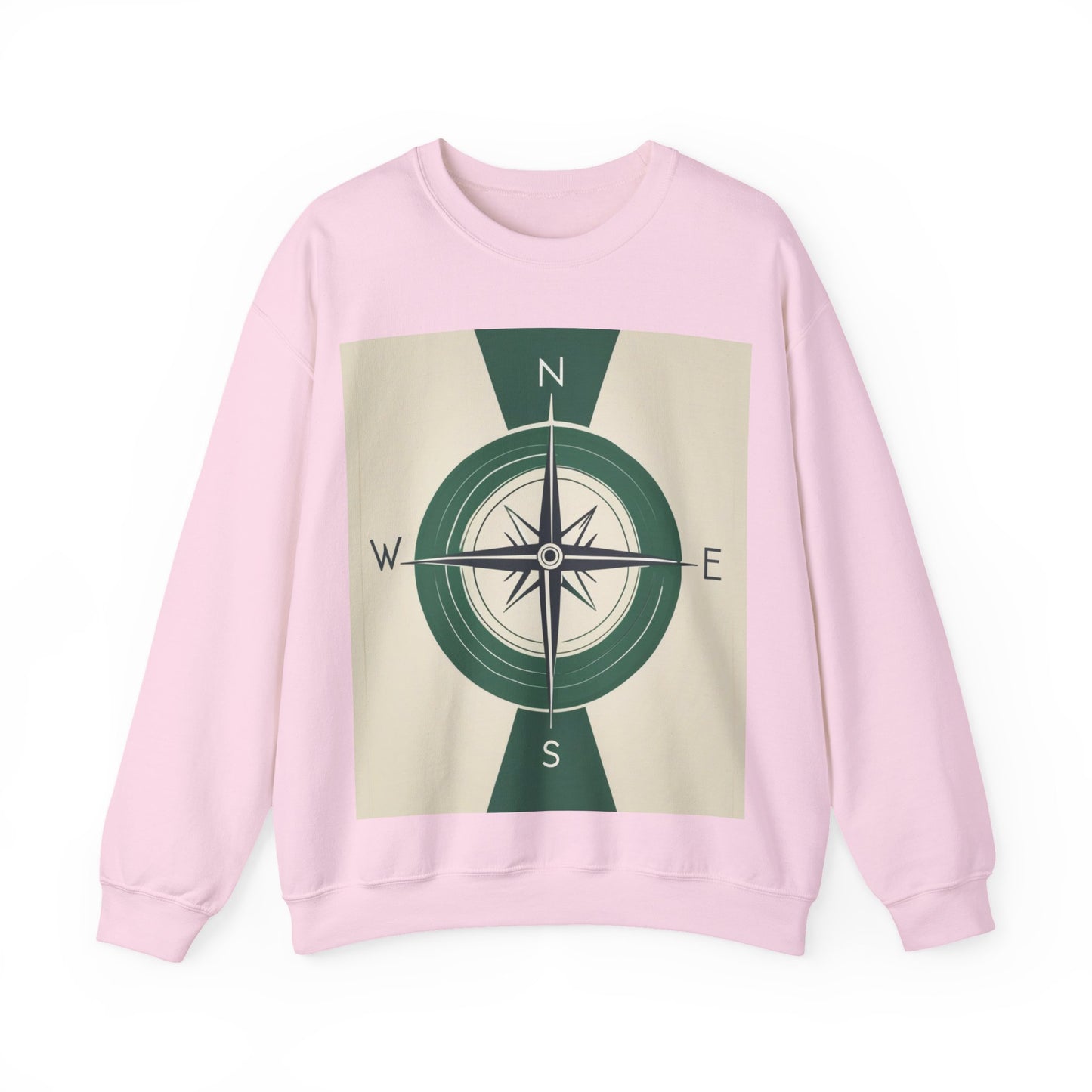 boostlete-iron-intent-icon-compass-soft-blueprint-0614 — Unisex Heavy Blend Crewneck (G18000)