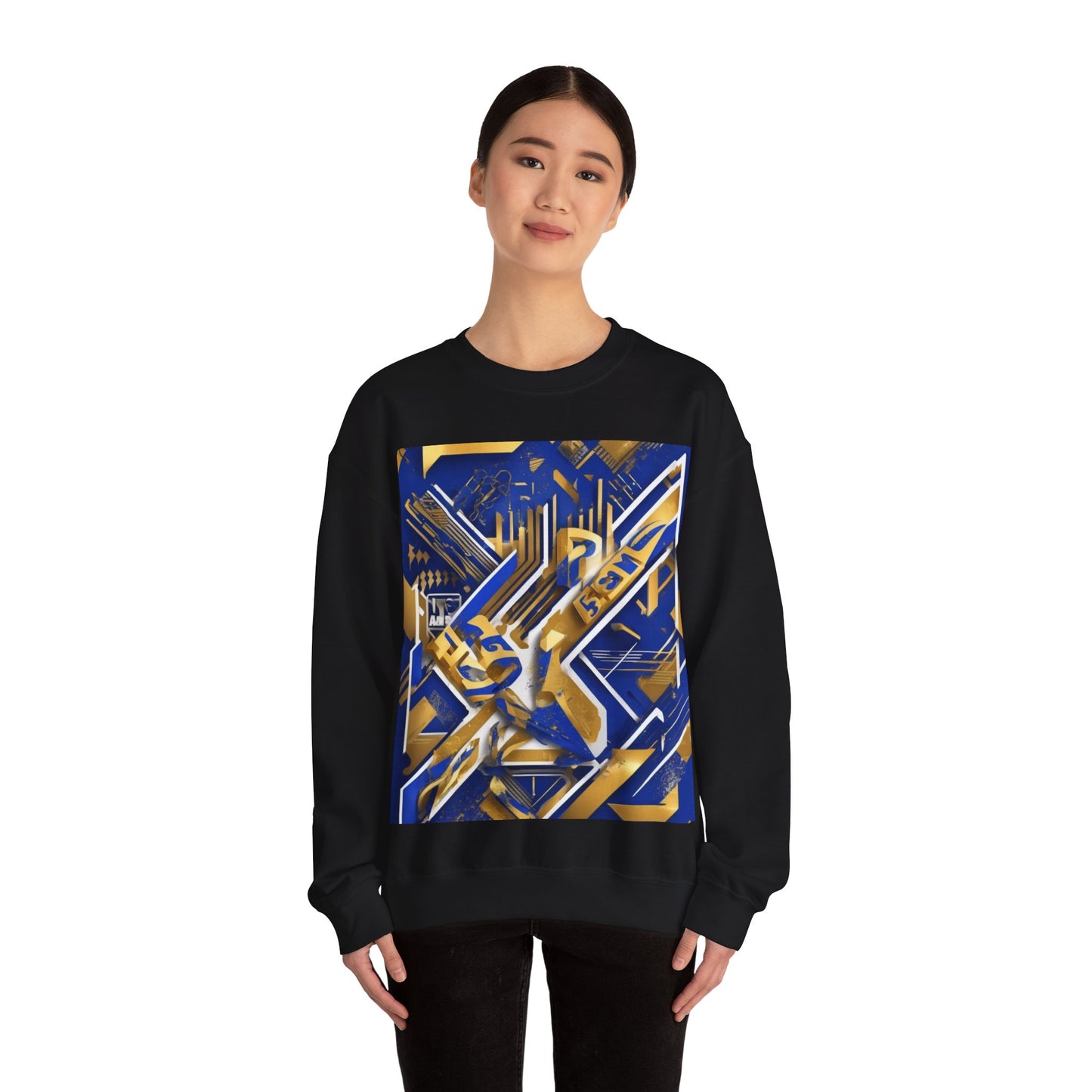 boostlete-am-crew-type-progress-beats-perfect-diagonal-modern-0209 — Unisex Heavy Blend Crewneck Sweatshirt (Gildan)