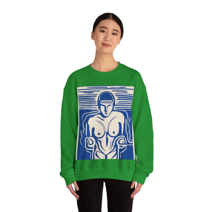 boostlete-boost-mode-icon-swimmer-motion-vector-0062 — Unisex Heavy Blend Crewneck Sweatshirt (Gildan)