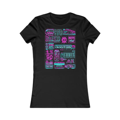 boostlete-rise-grind-type-battery-100-effort-split-blueprint-0205 — Women's Favorite Tee (B+C 6004)