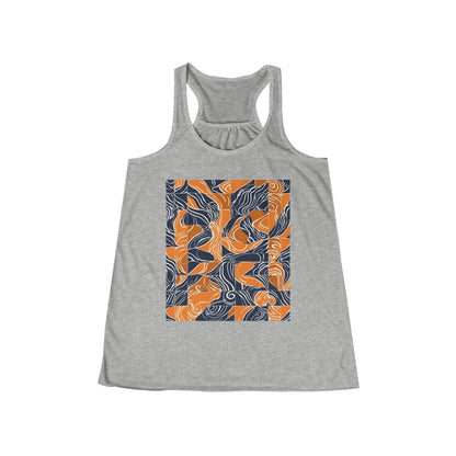 boostlete-rise-grind-pattern-sprint-vector-0207 — Women's Flowy Racerback Tank (B+C 8800)