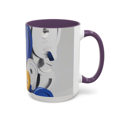 boostlete-field-day-icon-barbell-offset-geometric-0150 — Accent Mug 11oz/15oz