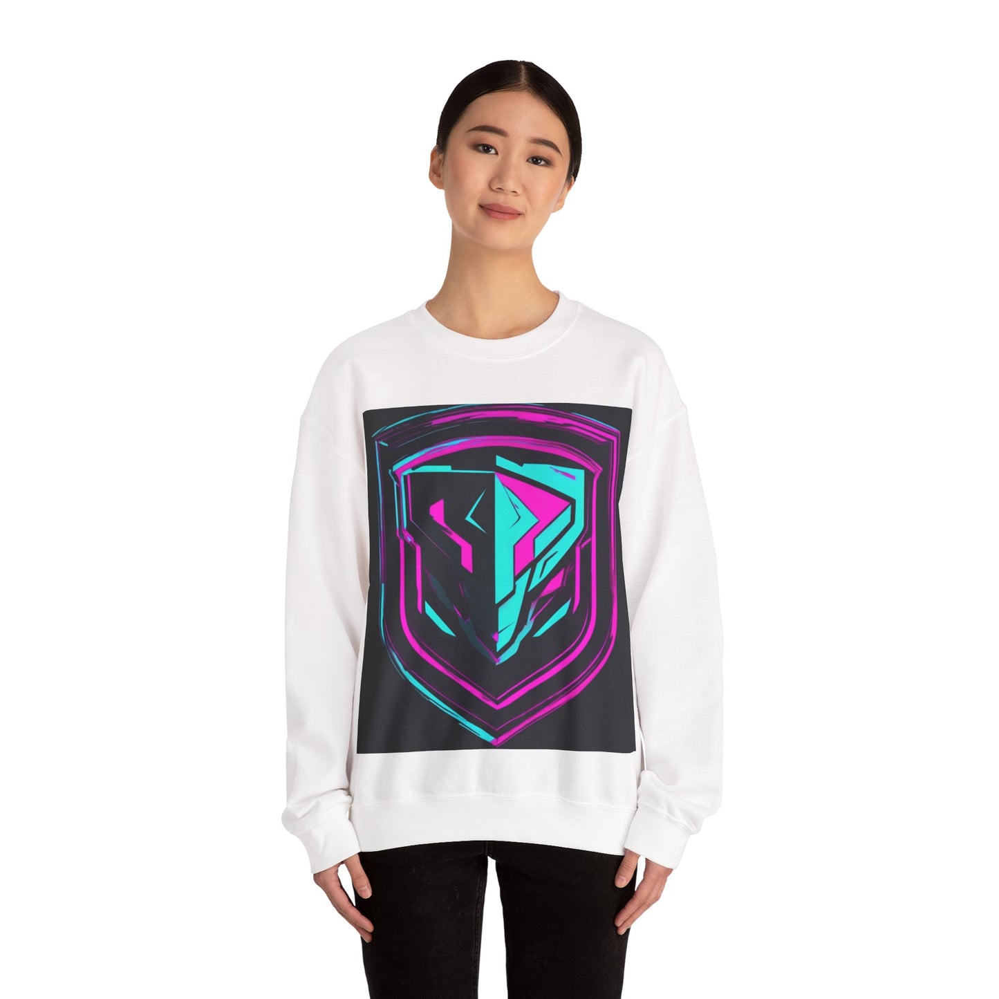 boostlete-pr-season-icon-shield-speed-industrial-0270 — Unisex Heavy Blend Crewneck Sweatshirt (Gildan)