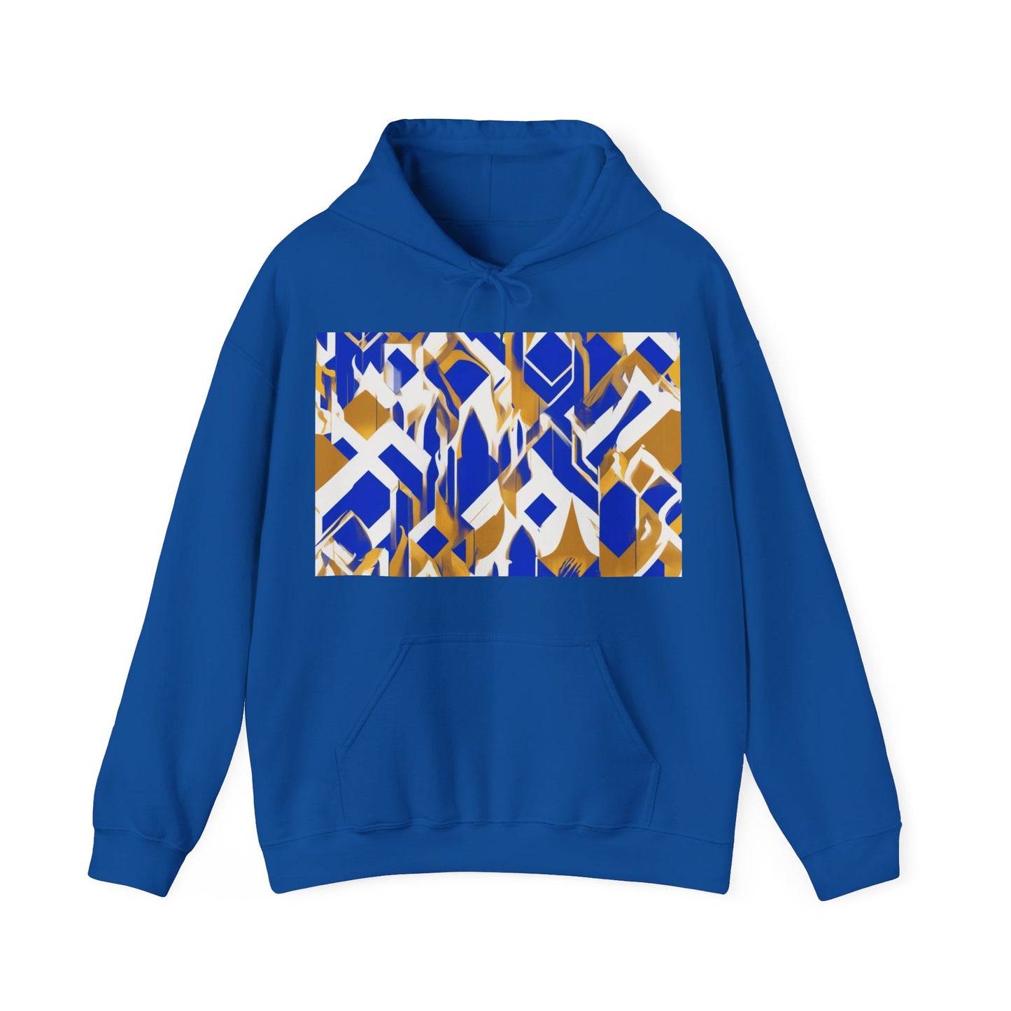 boostlete-field-day-icon-flame-glitch-geometric-0090 — Unisex Heavy Blend Hooded Sweatshirt (Gildan)