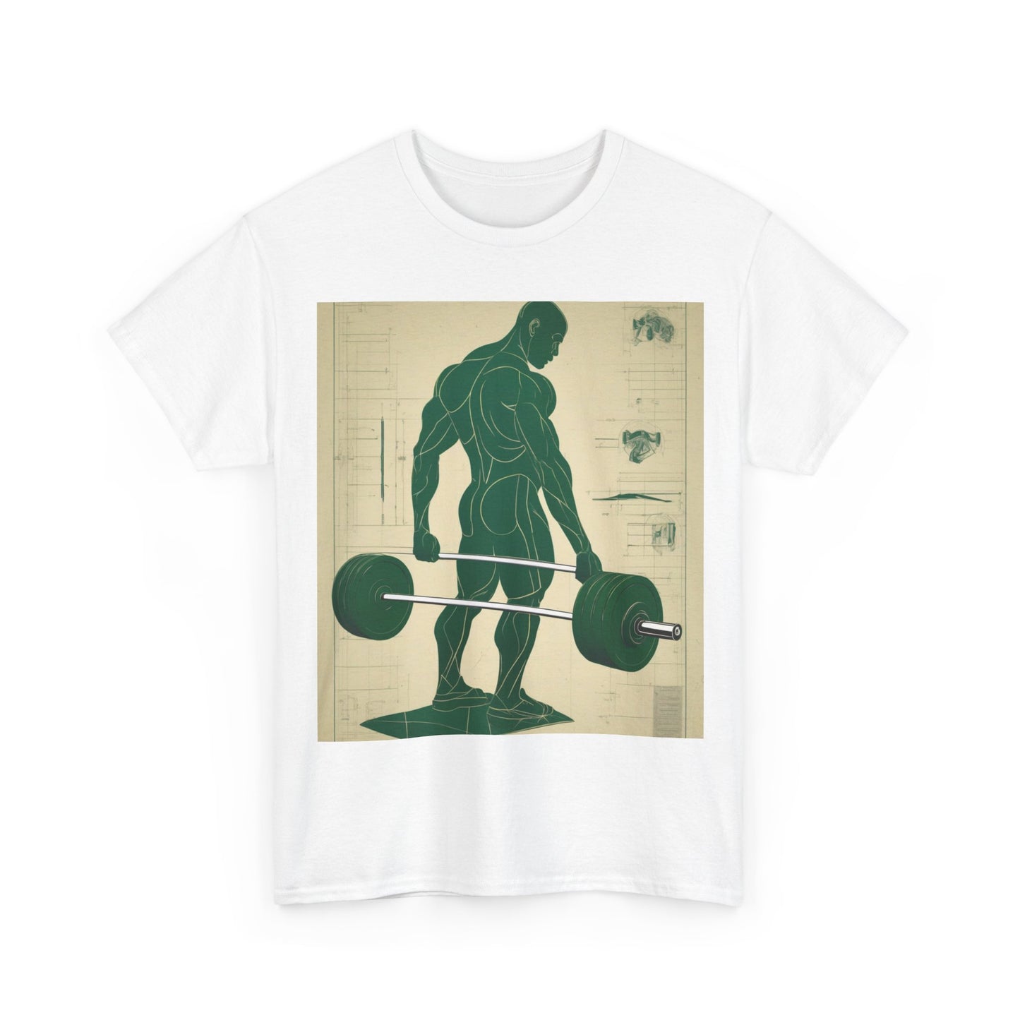 boostlete-recovery-progress-scene-deadlift-3d-blueprint-0236 — Unisex Heavy Cotton Tee (Gildan 5000)