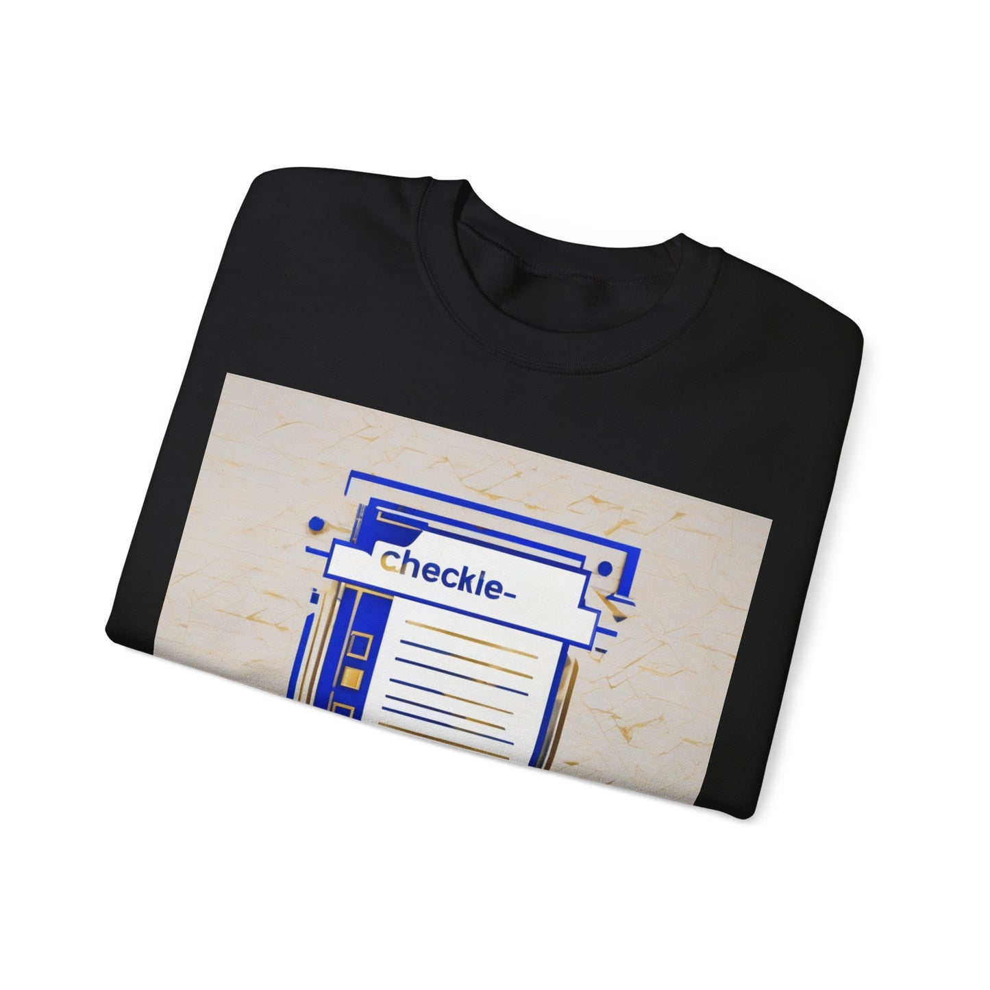 boostlete-am-crew-icon-checklist-glitch-badge-0018 — Unisex Heavy Blend Crewneck Sweatshirt (Gildan)