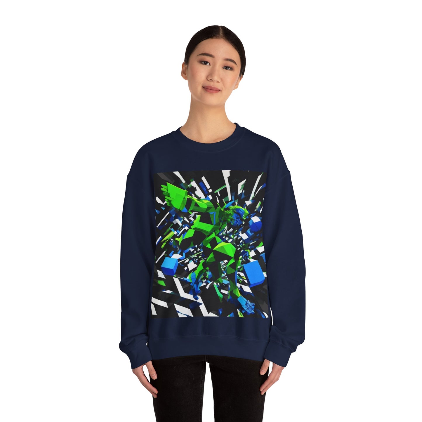 boostlete-pr-season-scene-sprinter-3d-geometric-0896 — Unisex Heavy Blend Crewneck (G18000)