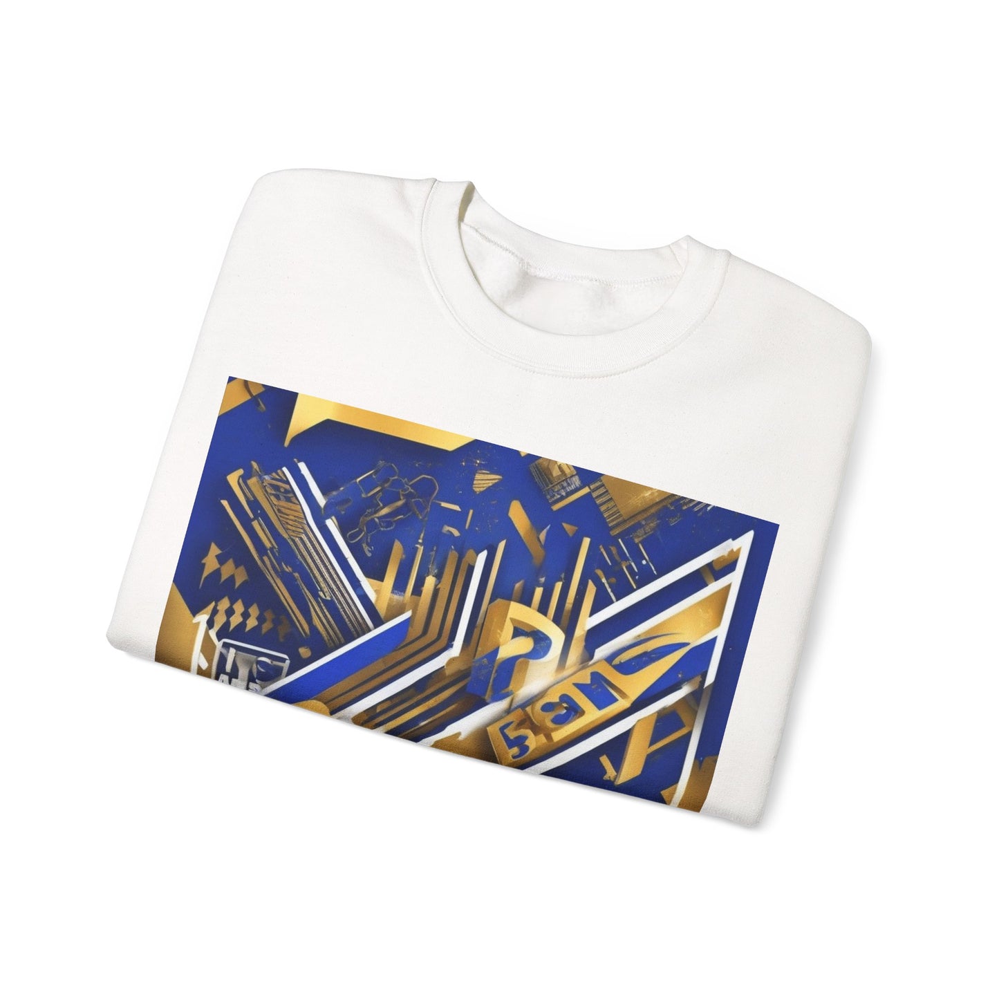 boostlete-am-crew-type-progress-beats-perfect-diagonal-modern-0209 — Unisex Heavy Blend Crewneck Sweatshirt (Gildan)