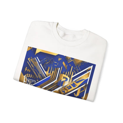 boostlete-am-crew-type-progress-beats-perfect-diagonal-modern-0209 — Unisex Heavy Blend Crewneck Sweatshirt (Gildan)