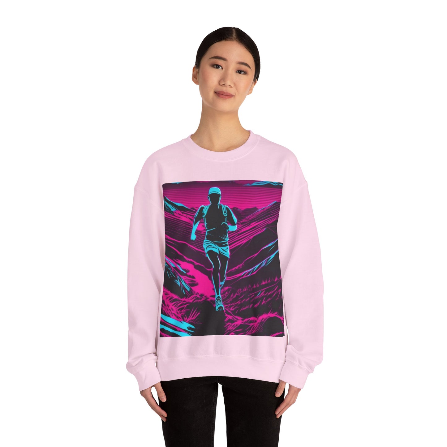 boostlete-am-crew-scene-trail-high-modern-0980 — Unisex Heavy Blend Crewneck (G18000)