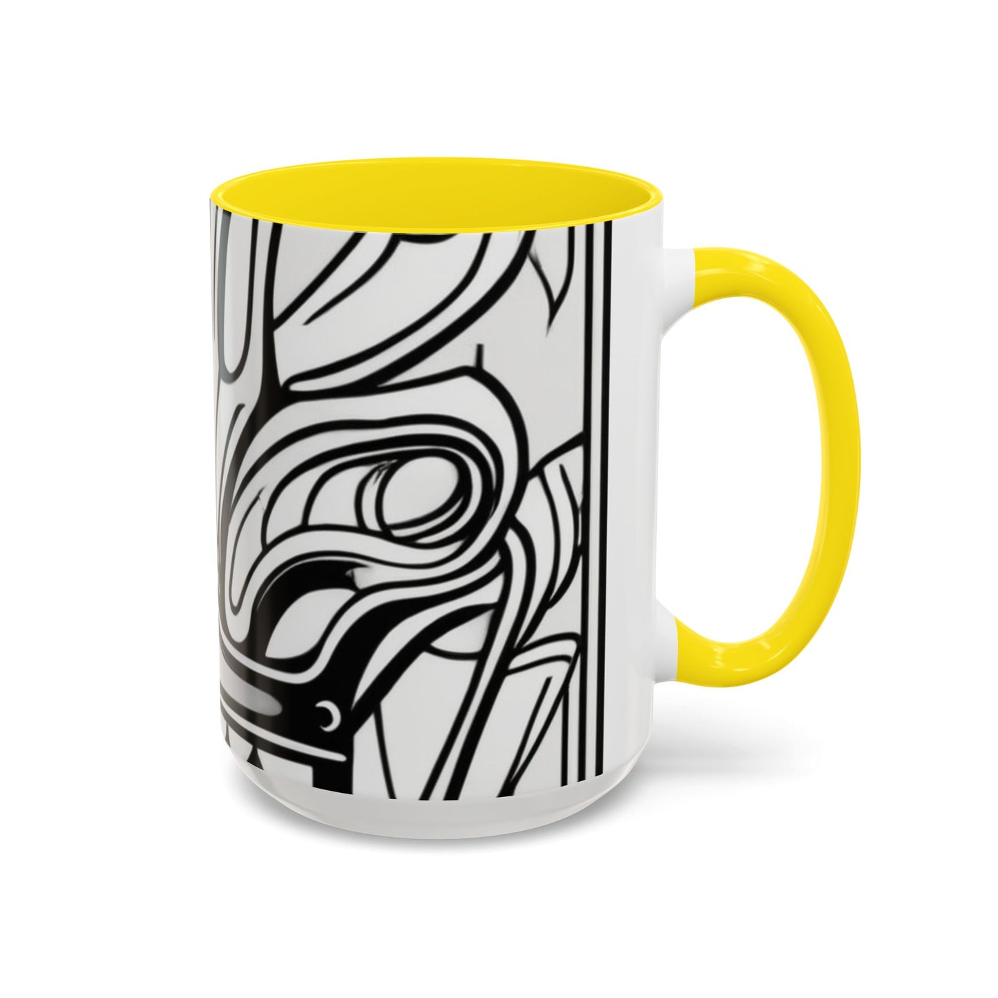 boostlete-boost-mode-icon-crown-offset-line-art-0190 — Accent Mug 11oz/15oz