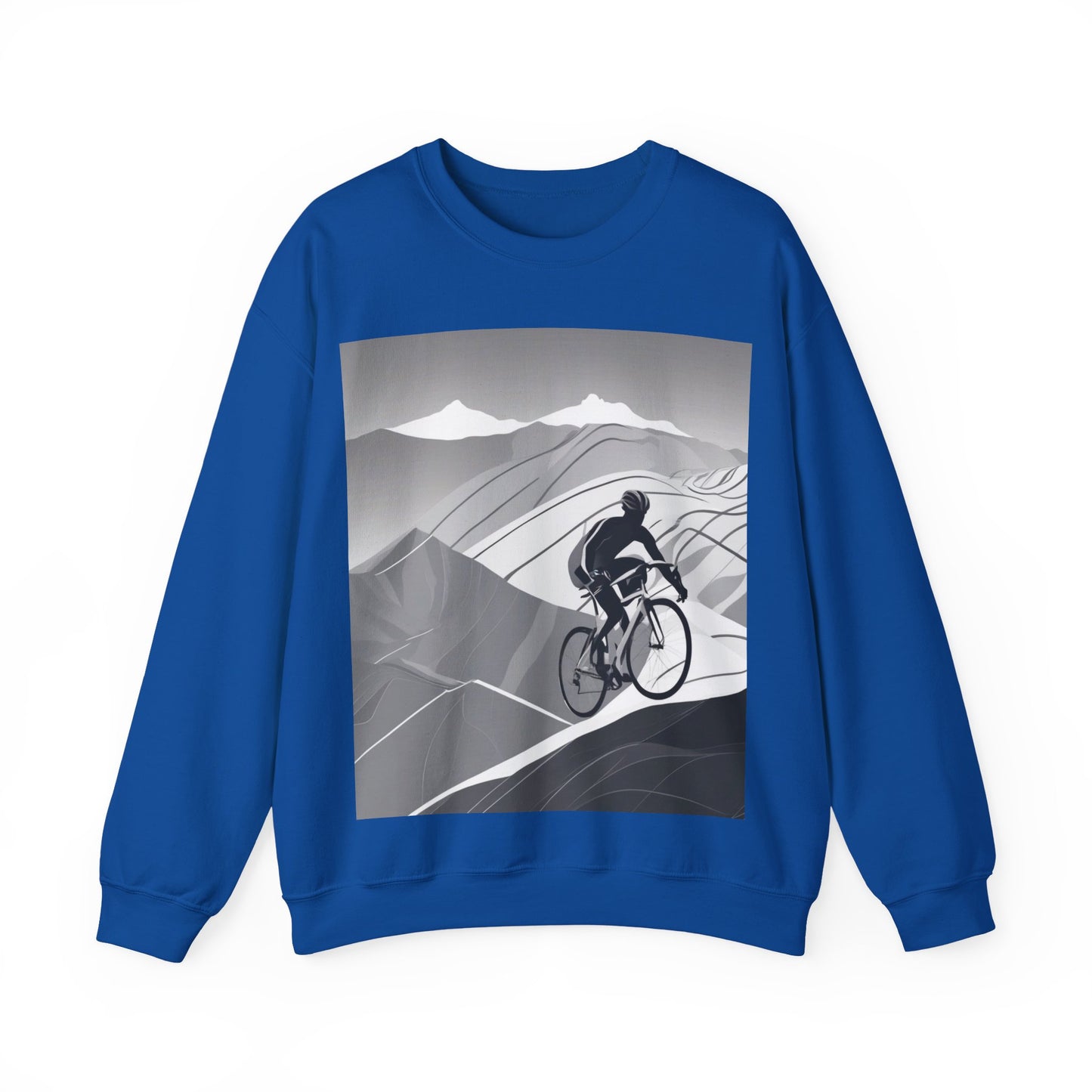 boostlete-recovery-progress-scene-cyclist-motion-vector-0808 — Unisex Heavy Blend Crewneck (G18000)