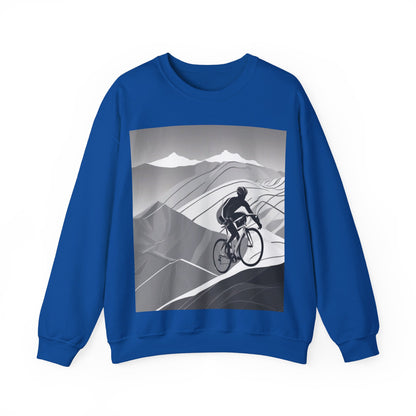 boostlete-recovery-progress-scene-cyclist-motion-vector-0808 — Unisex Heavy Blend Crewneck (G18000)