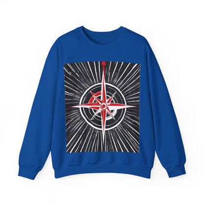 boostlete-boost-mode-icon-compass-chalk-vector-1382 — Unisex Heavy Blend Crewneck (G18000)