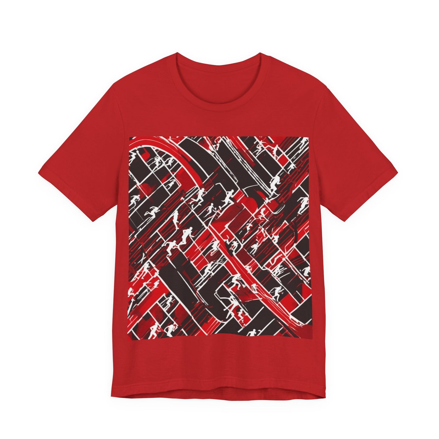 boostlete-pr-season-scene-marathoner-outline-modern-0124 — Unisex Jersey Short Sleeve (B+C 3001)