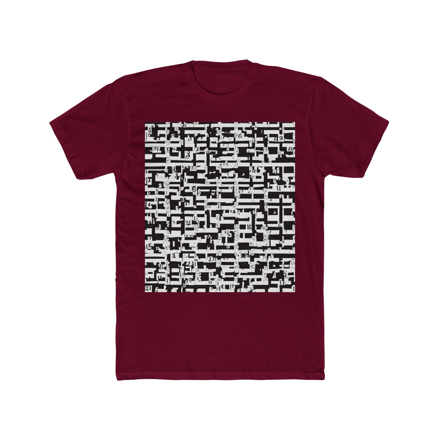 boostlete-iron-intent-pattern-plate-number-badge-0171 — Unisex Cotton Crew Tee (NL 3600)