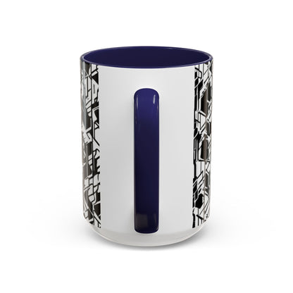 boostlete-field-day-pattern-micro-blueprint-0927 — Accent Mug 11/15oz