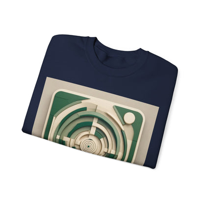 boostlete-mile-by-mile-icon-target-3d-modern-0306 — Unisex Heavy Blend Crewneck (G18000)