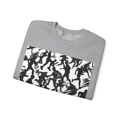 boostlete-field-day-scene-marathoner-motion-paper-0156 — Unisex Heavy Blend Crewneck Sweatshirt (Gildan)