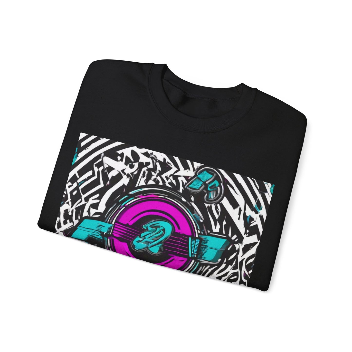 boostlete-boost-mode-type-again-badge-monoline-0293 — Unisex Heavy Blend Crewneck Sweatshirt (Gildan)