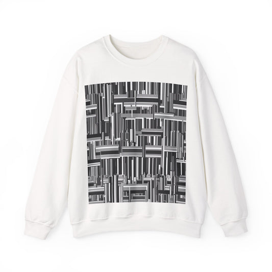 boostlete-recovery-progress-pattern-barcode-isometric-1023 — Unisex Heavy Blend Crewneck (G18000)