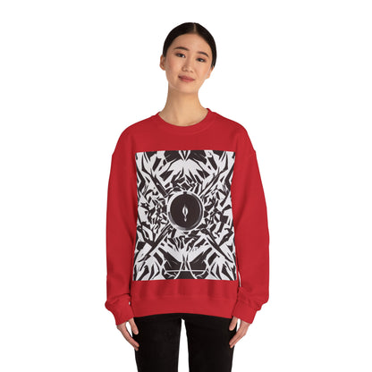 boostlete-am-crew-icon-flame-matte-geometric-0286 — Unisex Heavy Blend Crewneck Sweatshirt (Gildan)
