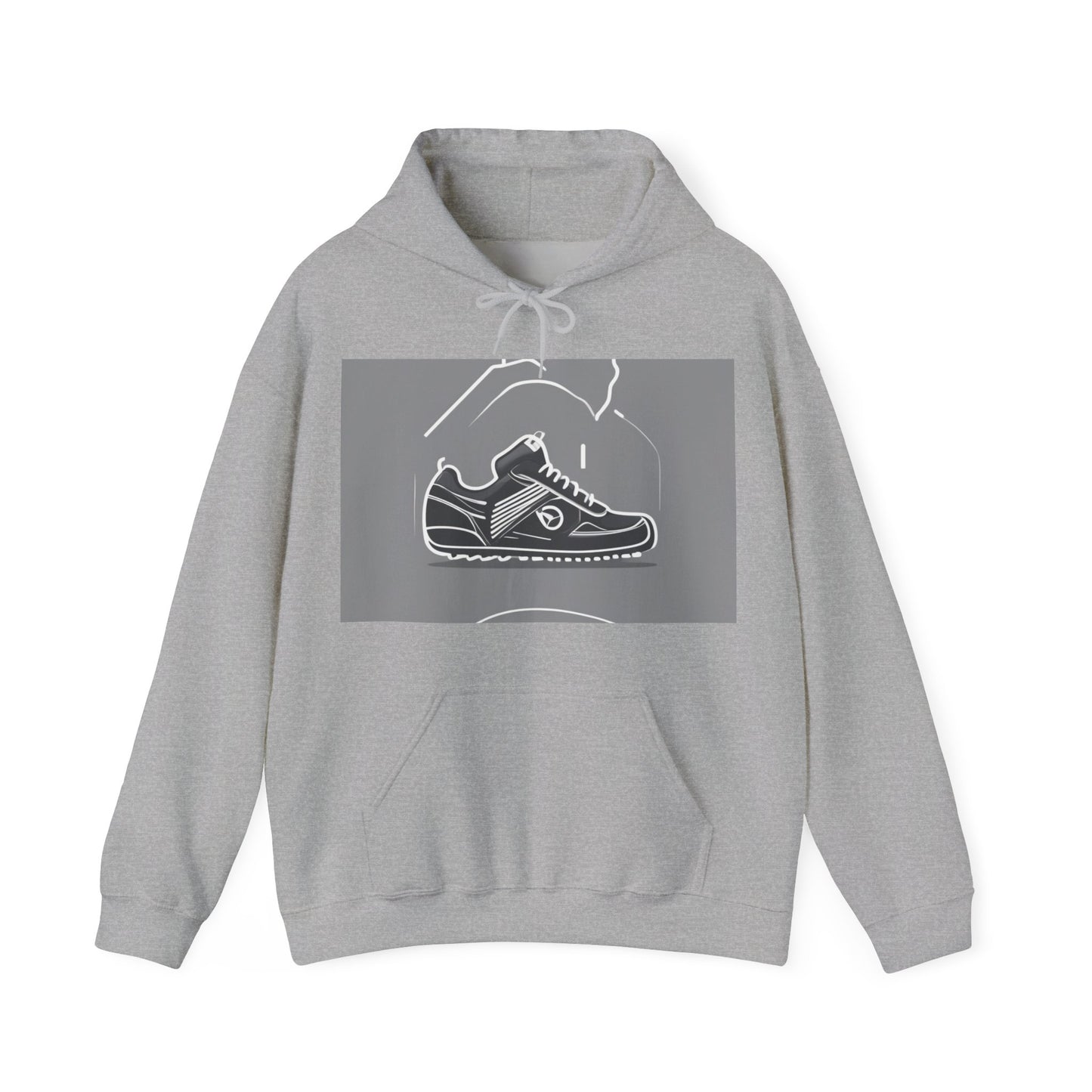 boostlete-boost-mode-icon-sneaker-offset-vector-0166 — Unisex Heavy Blend Hooded Sweatshirt (Gildan)