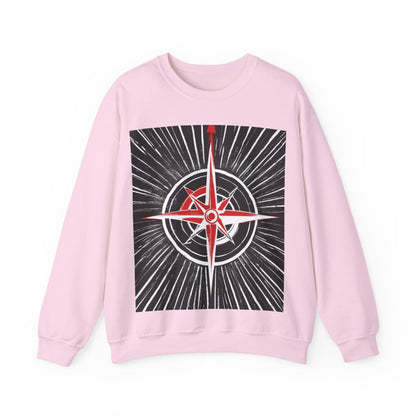 boostlete-boost-mode-icon-compass-chalk-vector-1382 — Unisex Heavy Blend Crewneck (G18000)