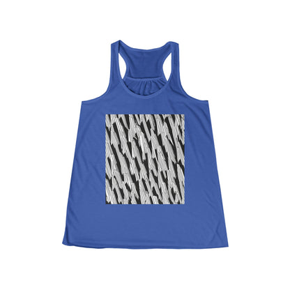 boostlete-iron-intent-pattern-micro-isometric-0199 — Women's Flowy Racerback Tank (B+C 8800)