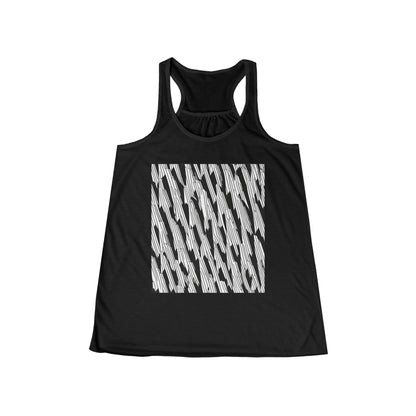 boostlete-iron-intent-pattern-micro-isometric-0199 — Women's Flowy Racerback Tank (B+C 8800)