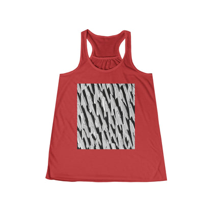 boostlete-iron-intent-pattern-micro-isometric-0199 — Women's Flowy Racerback Tank (B+C 8800)