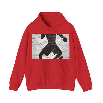 boostlete-mile-by-mile-scene-boxer-motion-geometric-0028 — Unisex Heavy Blend Hooded Sweatshirt (Gildan)