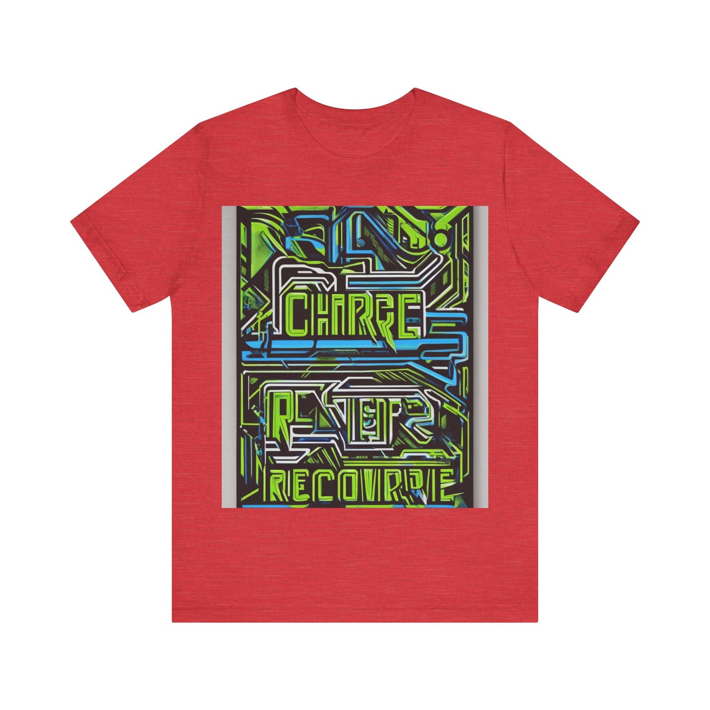 boostlete-pr-season-type-charge-train-recover-outline-over-solid-geometric-0129 — Unisex Jersey Short Sleeve (B+C 3001)