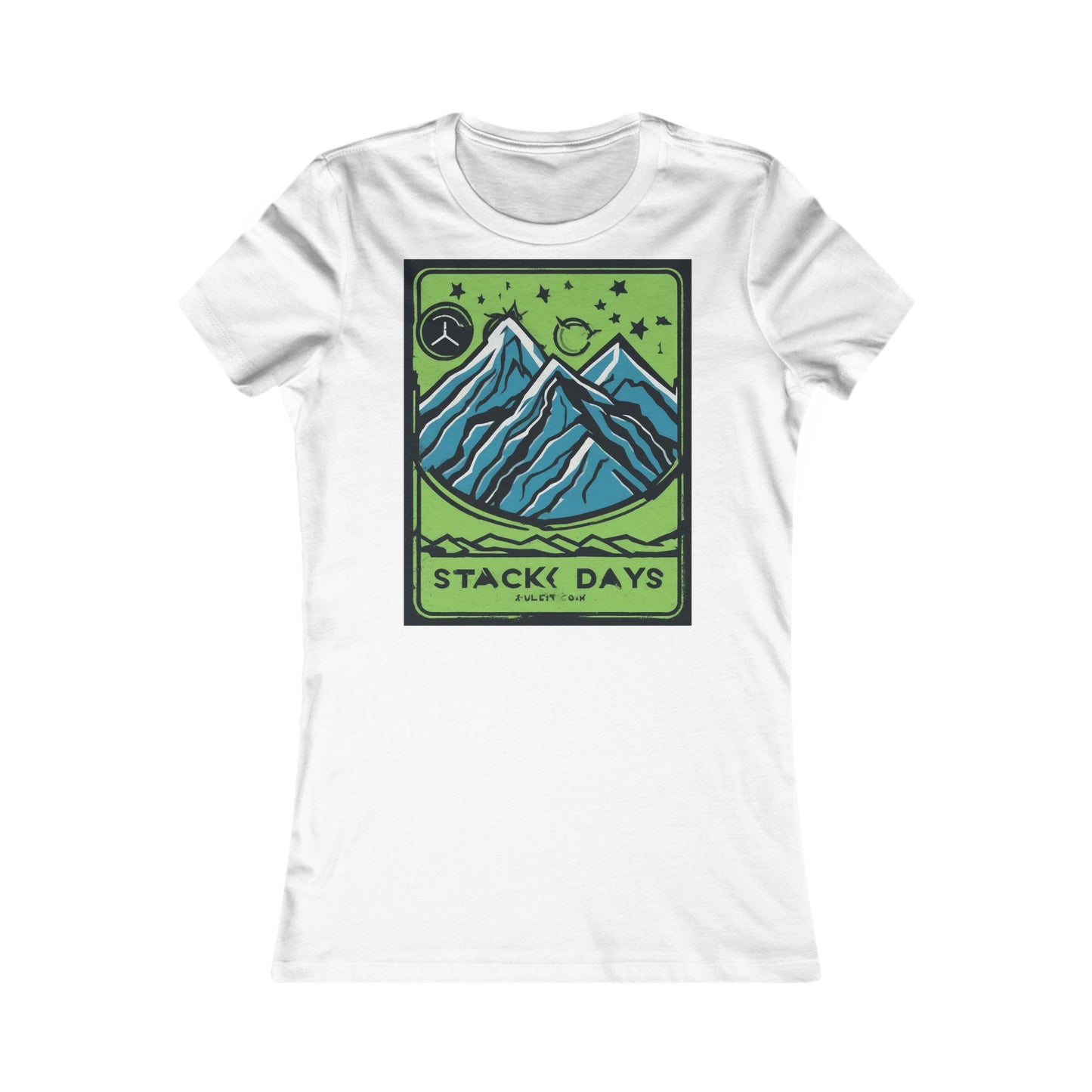 boostlete-pr-season-icon-mountain-grainy-badge-0154 — Women's Favorite Tee (B+C 6004)
