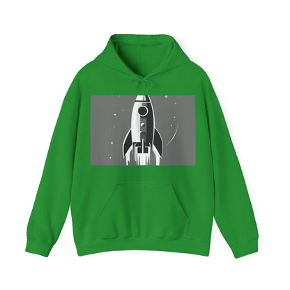 boostlete-field-day-icon-rocket-soft-monoline-1718 — Unisex Heavy Blend Hoodie (G18500)