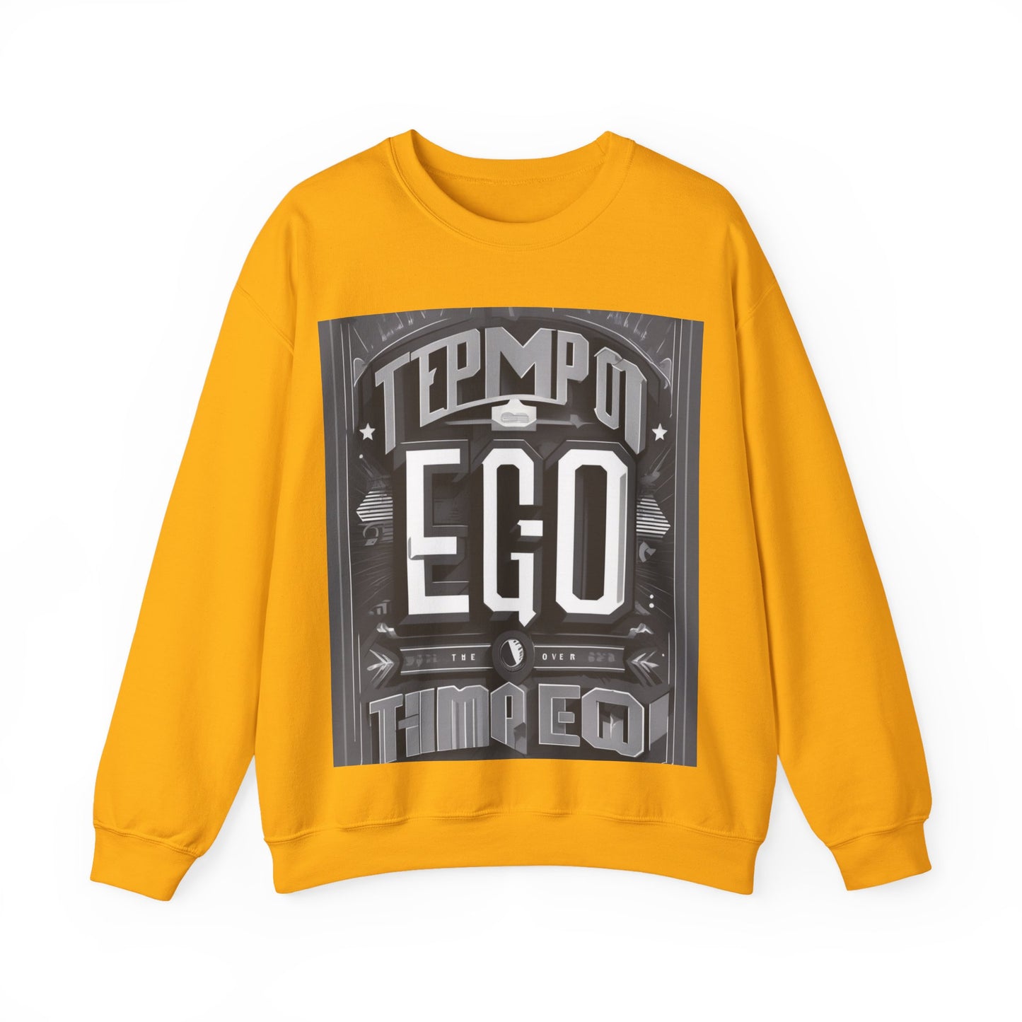 boostlete-mile-by-mile-type-tempo-over-ego-banner-modern-0093 — Unisex Heavy Blend Crewneck Sweatshirt (Gildan)