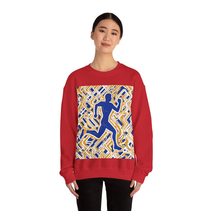 boostlete-pr-season-icon-runner-outline-industrial-0170 — Unisex Heavy Blend Crewneck Sweatshirt (Gildan)