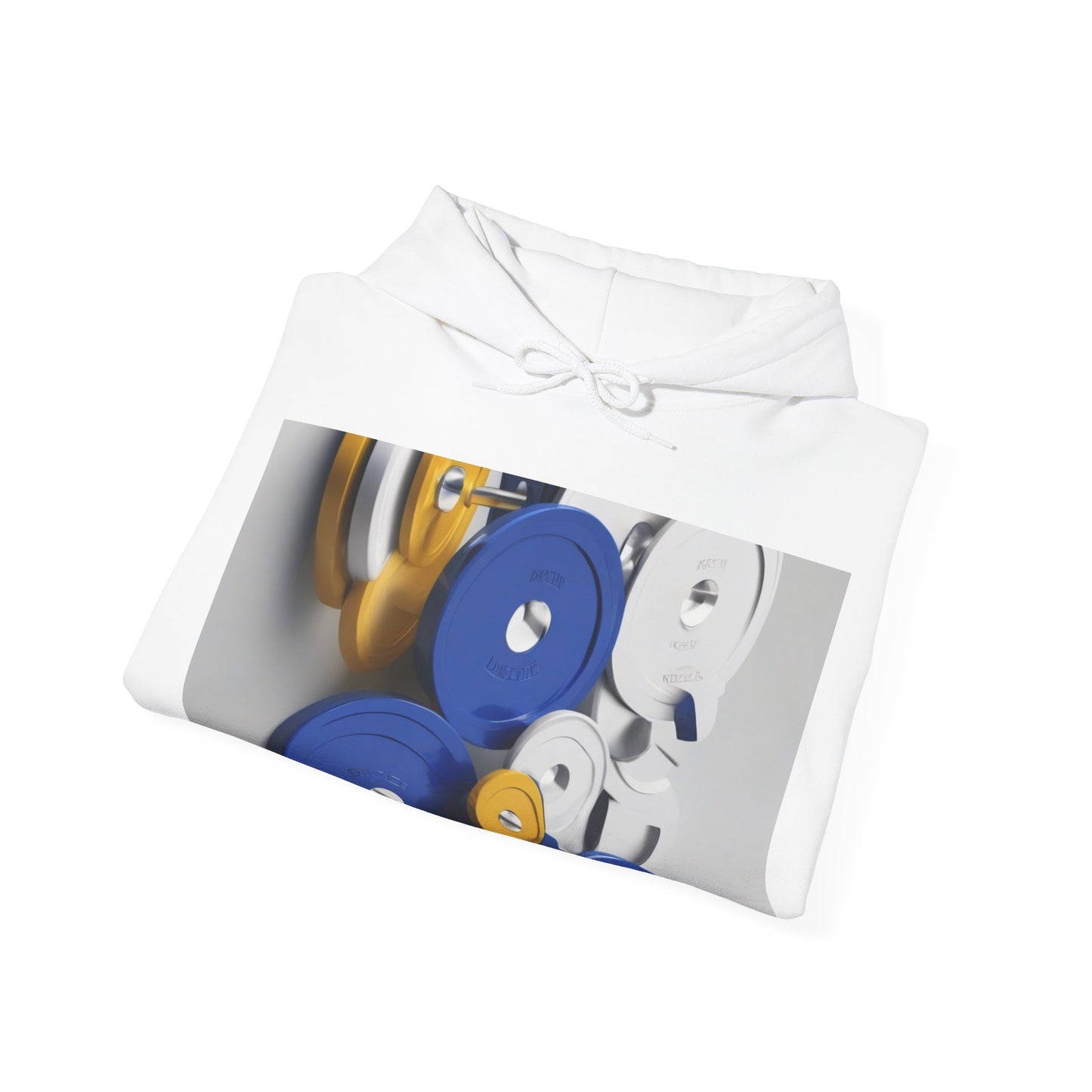 boostlete-field-day-icon-barbell-offset-geometric-0150 — Unisex Heavy Blend Hooded Sweatshirt (Gildan)