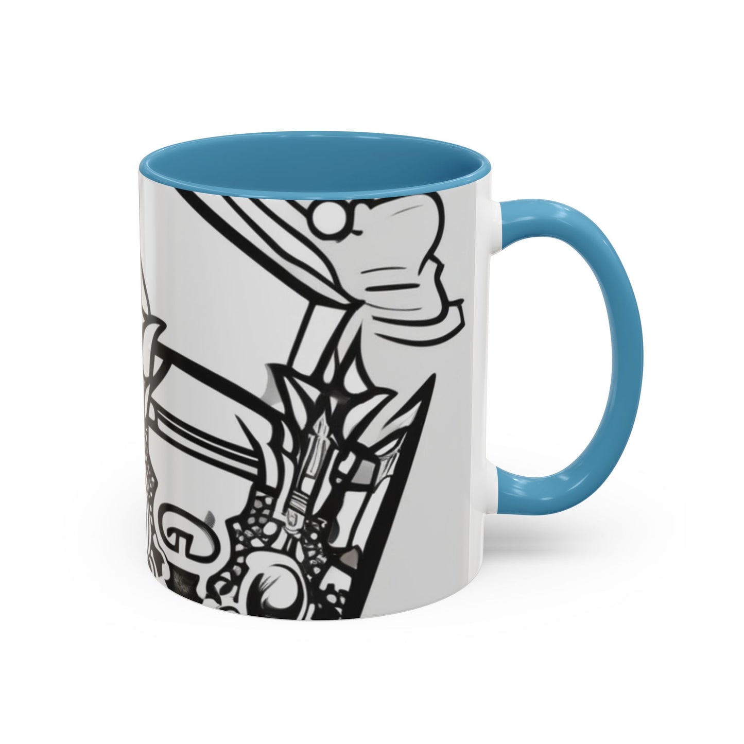 boostlete-quiet-power-icon-crown-outline-badge-0130 — Accent Mug 11oz/15oz