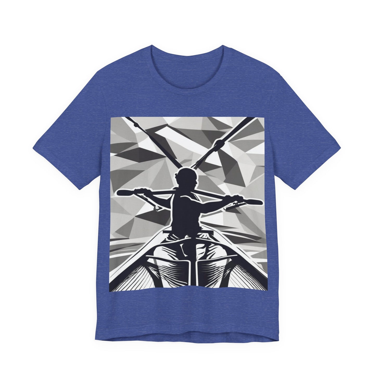 boostlete-am-crew-scene-rower-outline-geometric-0060 — Unisex Jersey Short Sleeve (B+C 3001)