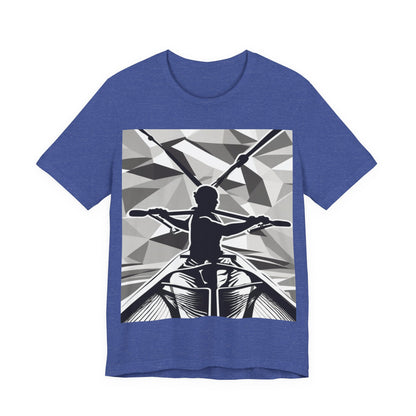 boostlete-am-crew-scene-rower-outline-geometric-0060 — Unisex Jersey Short Sleeve (B+C 3001)